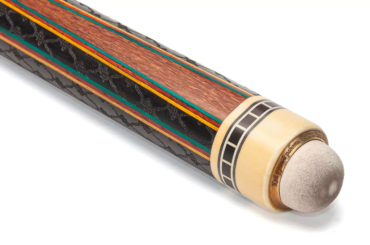 Кий Цветок 8 лучей Лайсвуд, Черный граб, Лимонник, Падук, Граб. — изображение 3