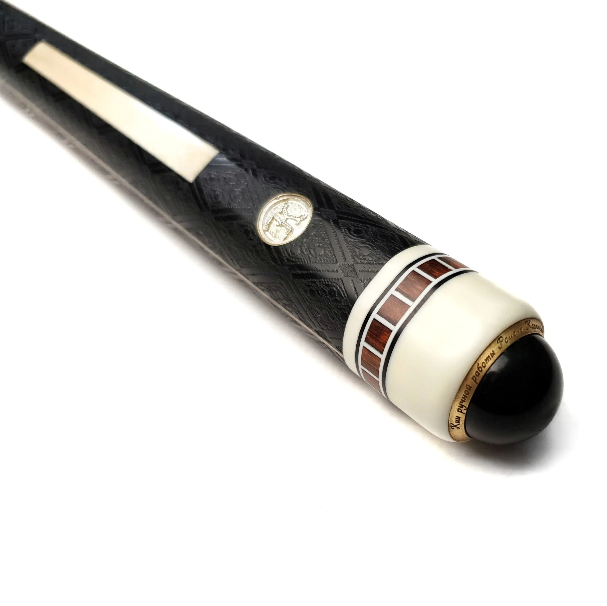 Кий Арбалет-Спорт с лаз. гравировкой, Черный эбен, Граб. — изображение 3