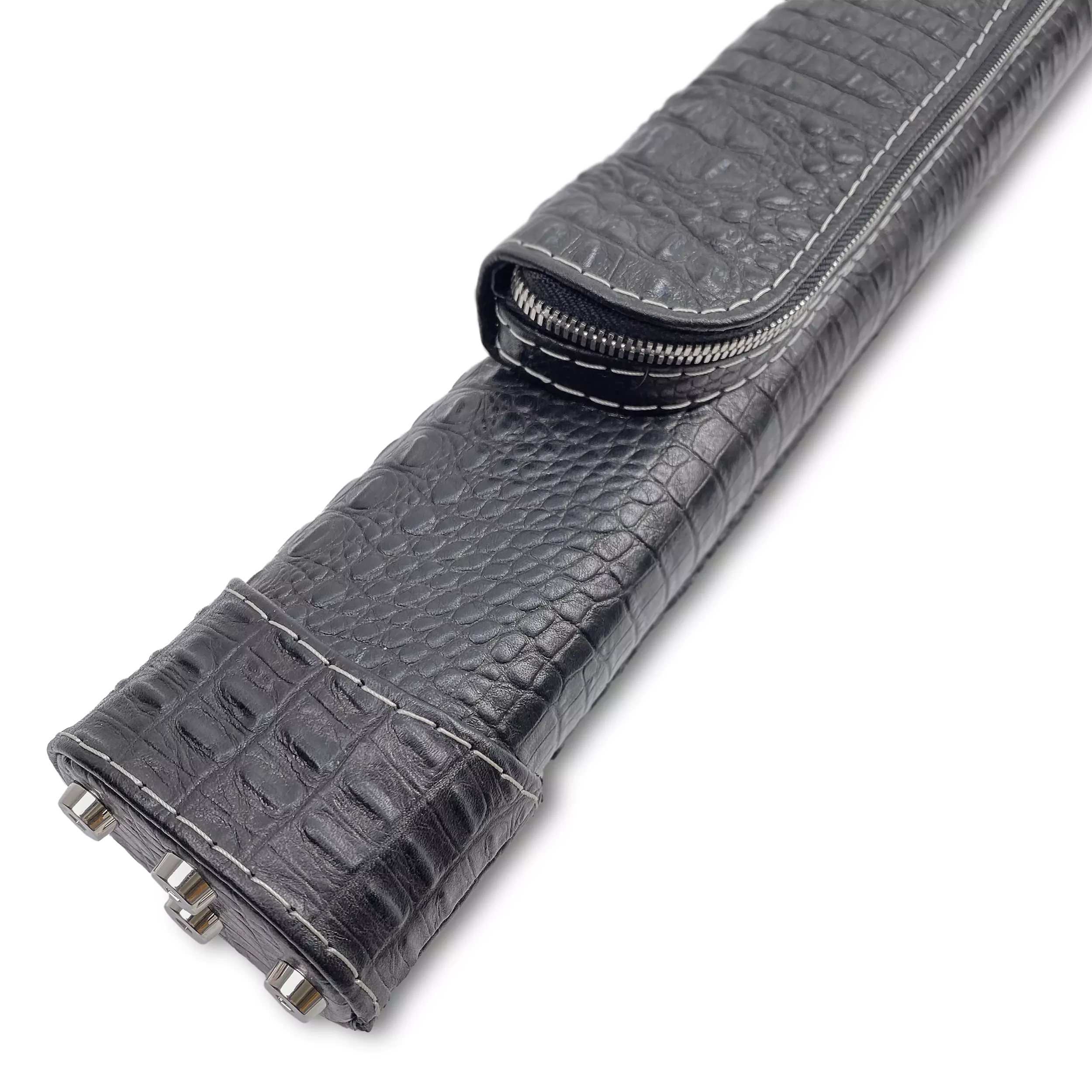 Тубус ручной работы, черный, аллигатор. — изображение 3